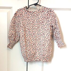 Girls floral crewneck sweater size 7 yrs